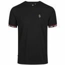 Luke San Diego Retro Embroidered Signature Cuff Tee in Black M720155