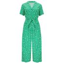 Sugarhill Brighton Scatter Print Pandora Jumpsuit in Green JS0179